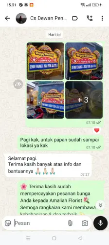 Testimonial Papan Bunga Pernikahan pondok cabe