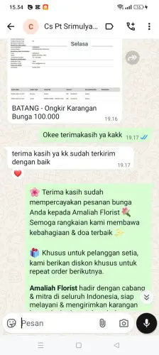 Testimonial Papan Bunga pondok cabe