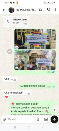 Testimonial Papan Bunga pondok cabe