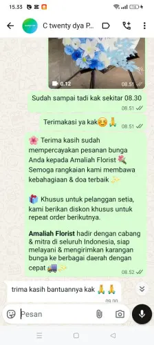 Testimonial Standing Flower pondok cabe